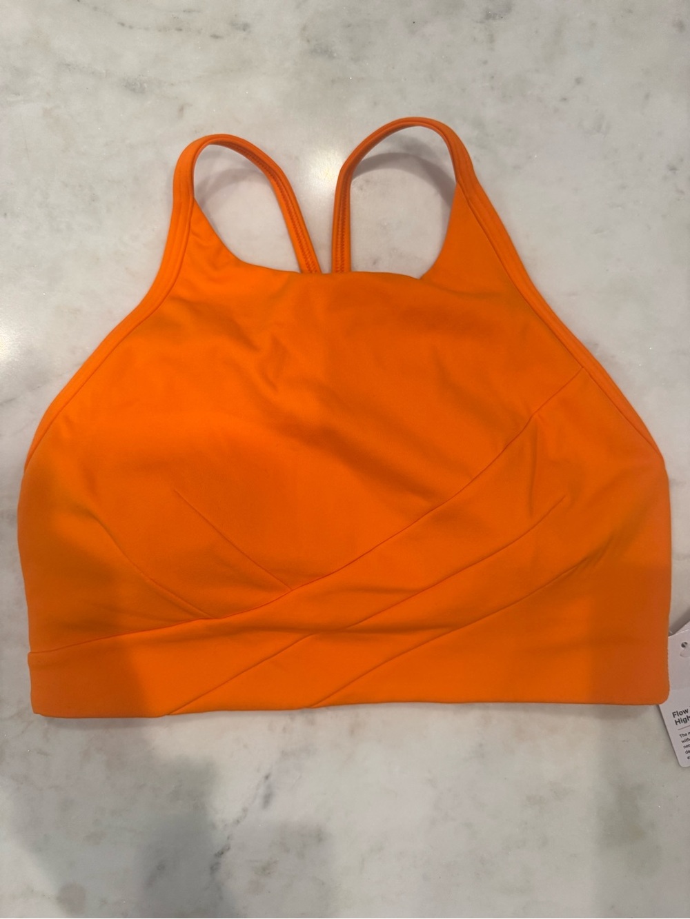 NWT Flow Y Bra Nulu Front High Neck -Orange Size 4